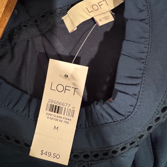 NWT Dark Teal Long Sleeve Top - Picture 2 of 3